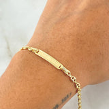 Bracelet GC Dotted Rectangular Plate 1.85gr / 14cm / 18K Gold