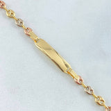 Bracelet GC Rectangular Bordered Plate 1.8gr / 5.5in / 18K Gold