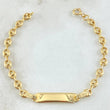 Bracelet GC Rectangular Bordered Plate 1.75gr / 5.3in / 18K Gold