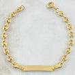 Bracelet GC Rectangular Plate 1.8gr / 5.5in / 18K Gold