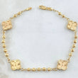 Pulso Militar Trebol 4.6gr / 18.5cm / Oro 18K