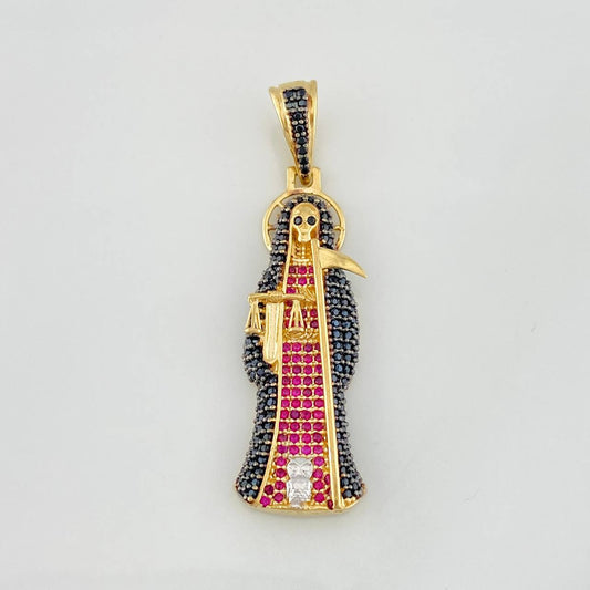 Dije Santa Muerte 7.15g / 1 3/4 in Tres Oros 18K