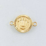 Charm Crown Circle 1.05gr / 3/4 in / 18K Gold