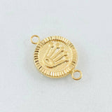 Charm Crown Circle 1gr / 3/4 in / 18K Gold