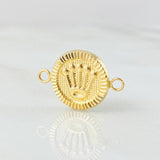 Charm Crown Circle 1.05gr / 3/4 in / 18K Gold