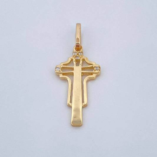 Pendant Filigree Cross 0.95gr / 18K Gold Yellow &