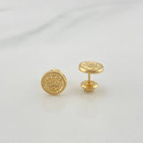 Stud Earrings Corona 0.9 g / in / 5.3 mm Yellow Gold 18K