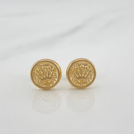 Stud Earrings Corona 0.9 g / in / 5.3 mm Yellow Gold 18K