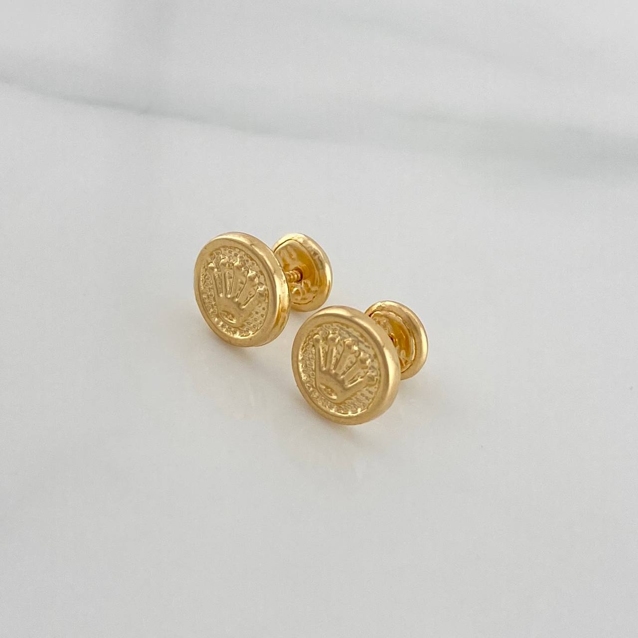Stud Earrings Corona 0.9 g / in / 5.3 mm Yellow Gold 18K