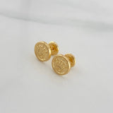 Stud Earrings Corona 0.9 g / in / 5.3 mm Yellow Gold 18K