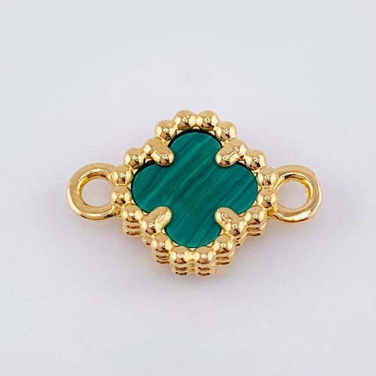 Charm Green Clover 1.75gr / 3/4 in / Yellow Gold Nac.Esp. 18K *