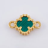 Herraje Trebol Verde 1.75gr / 3/4 in / Oro Amarillo Nac.Esp. 18K *
