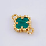 Herraje Trebol Verde 1.75gr / 3/4 in / Oro Amarillo Nac.Esp. 18K *
