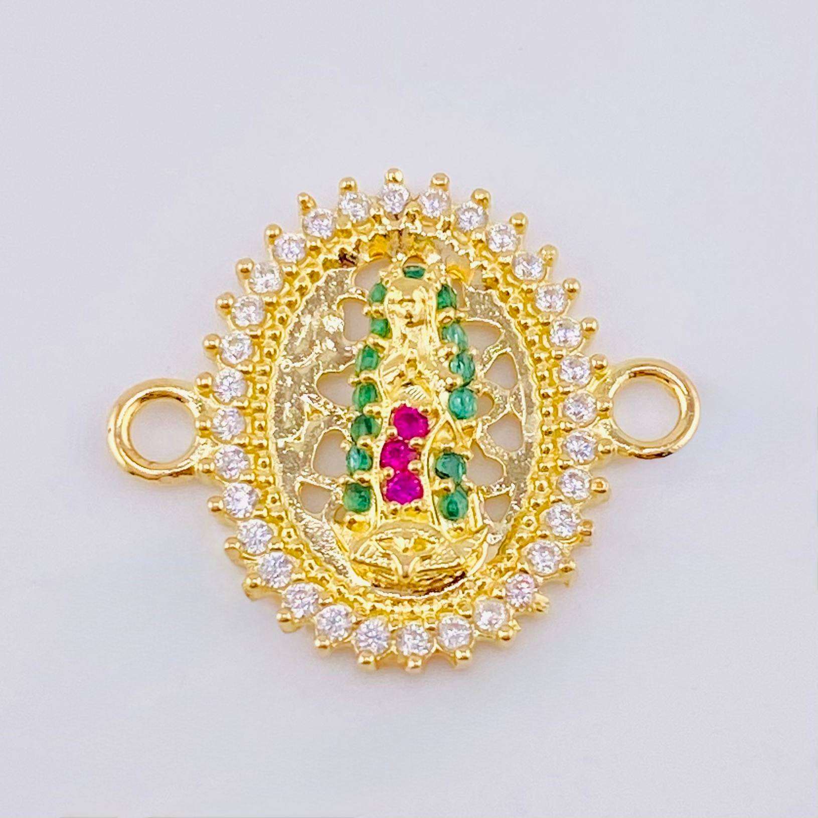 Herraje Virgen Guadalupe 1.6gr / 3/4 in / Oro Amarillo 18K *