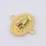 Herraje Virgen Guadalupe 1.6gr / 3/4 in / Oro Amarillo 18K *