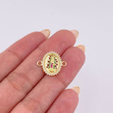 Herraje Virgen Guadalupe 1.6gr / 3/4 in / Oro Amarillo 18K *