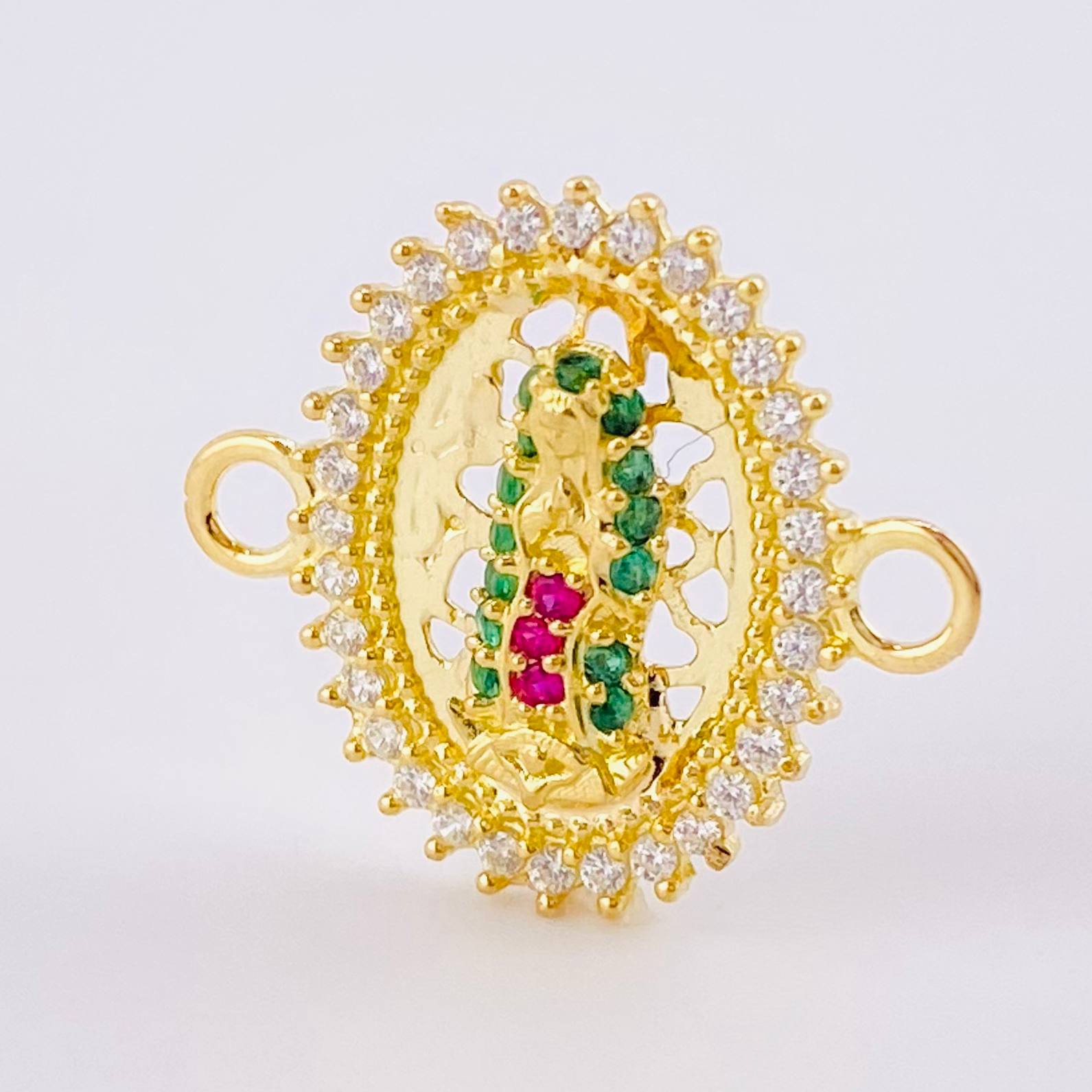 Herraje Virgen Guadalupe 1.6gr / 3/4 in / Oro Amarillo 18K *