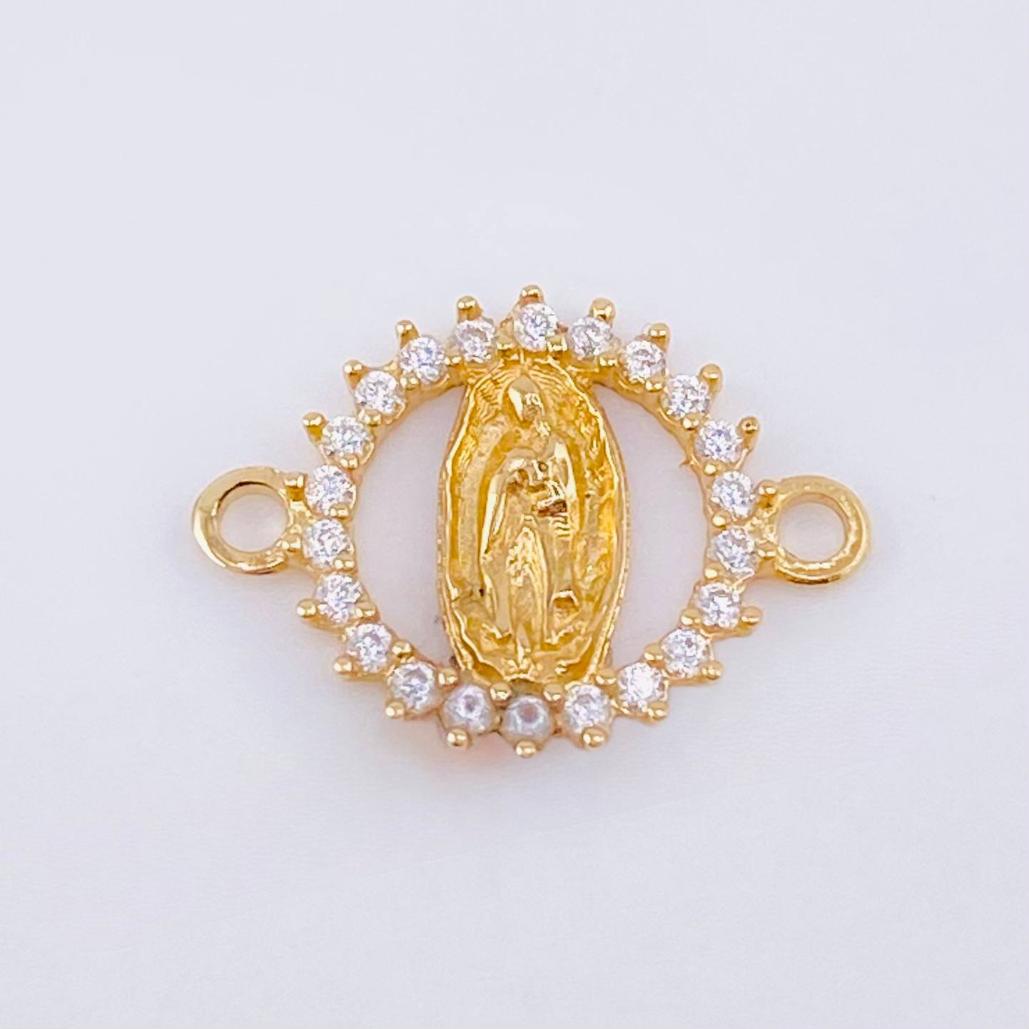 Herraje Virgen Guadalupe 0.65gr / 1/2 in / Oro Amarillo 18K *