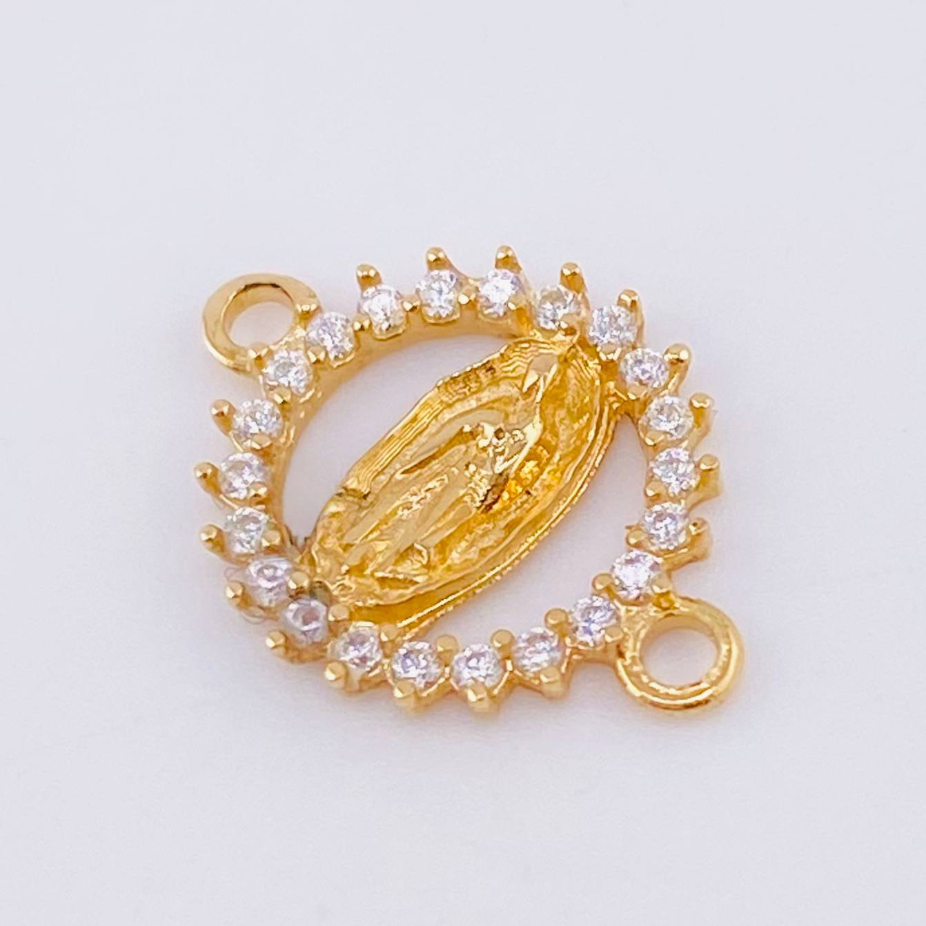 Herraje Virgen Guadalupe 0.65gr / 1/2 in / Oro Amarillo 18K *