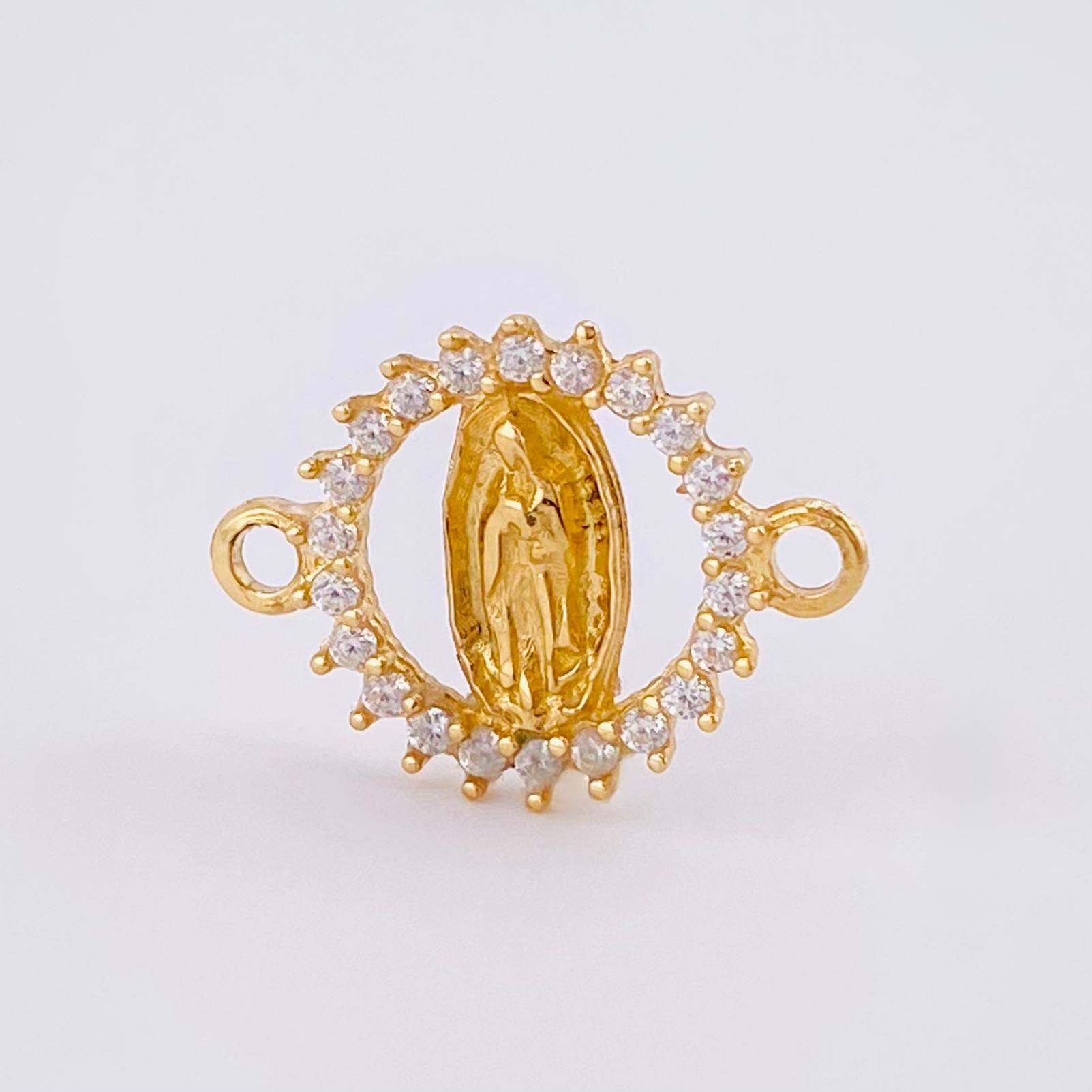 Herraje Virgen Guadalupe 0.65gr / 1/2 in / Oro Amarillo 18K *