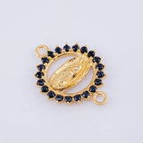 Herraje Virgen Guadalupe 0.9gr / 3/4 in / Oro Amarillo 18K *