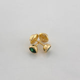 Topos Bisel Circon Verde 0.6 g / in / 1.5 mm Oro Amarillo 18K