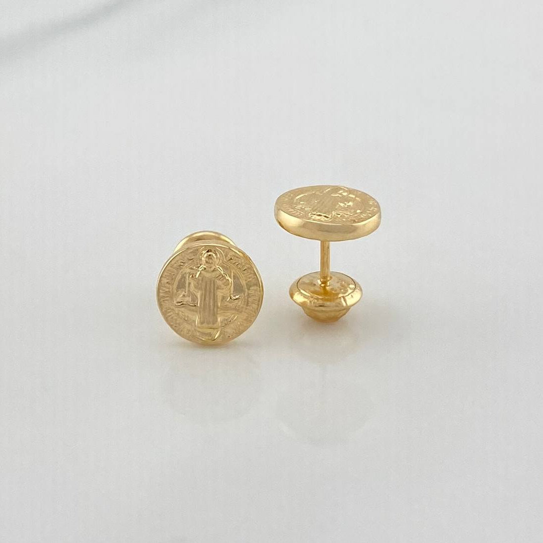 Stud Earrings San Benito 0.85 g / in / 7.62 mm Yellow Gold 18K