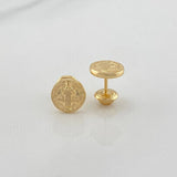 Stud Earrings San Benito 0.85 g / in / 7.62 mm Yellow Gold 18K