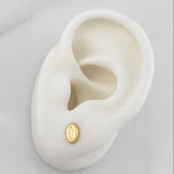 Stud Earrings Miraculous Virgin 0.65 g / in / 5.3 mm Yellow Gold 18K