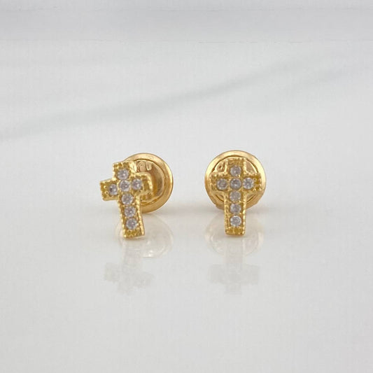 Stud Earrings Cruz 0.8 g / in / 6.78 mm Yellow Gold 18K