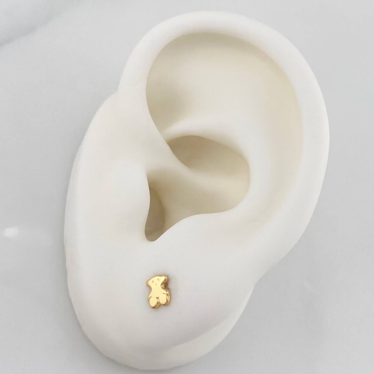 Stud Earrings Bear Ts 0.55 g / in / 4.73 mm Yellow Gold 18K