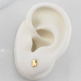 Stud Earrings Bear Ts 0.55 g / in / 3 mm Yellow Gold 18K