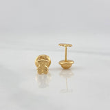 Stud Earrings Bear Ts 0.55 g / in / 3 mm Yellow Gold 18K