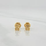 Stud Earrings Bear Ts 0.55 g / in / 3 mm Yellow Gold 18K