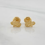 Stud Earrings Hamsa Hand 0.75 g / in / 7.31 mm Yellow Gold 18K