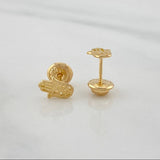 Stud Earrings Hamsa Hand 0.75 g / in / 7.31 mm Yellow Gold 18K