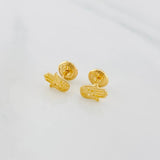 Stud Earrings Hamsa Hand 0.75 g / in / 7.31 mm Yellow Gold 18K