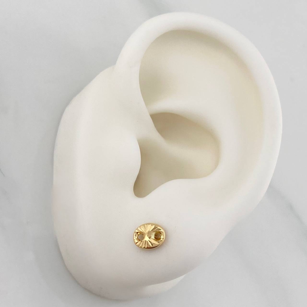 Topos Gc Diamantados 0.6 g / in / 4.96 mm Oro Amarillo 18K