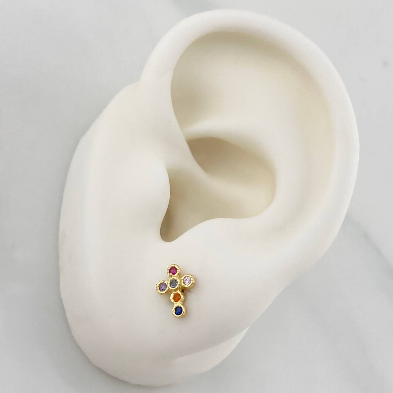 Topos Cruz 0.9 g / in / 5 mm Oro Amarillo 18K