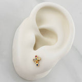 Topos Cruz 0.9 g / in / 5 mm Oro Amarillo 18K
