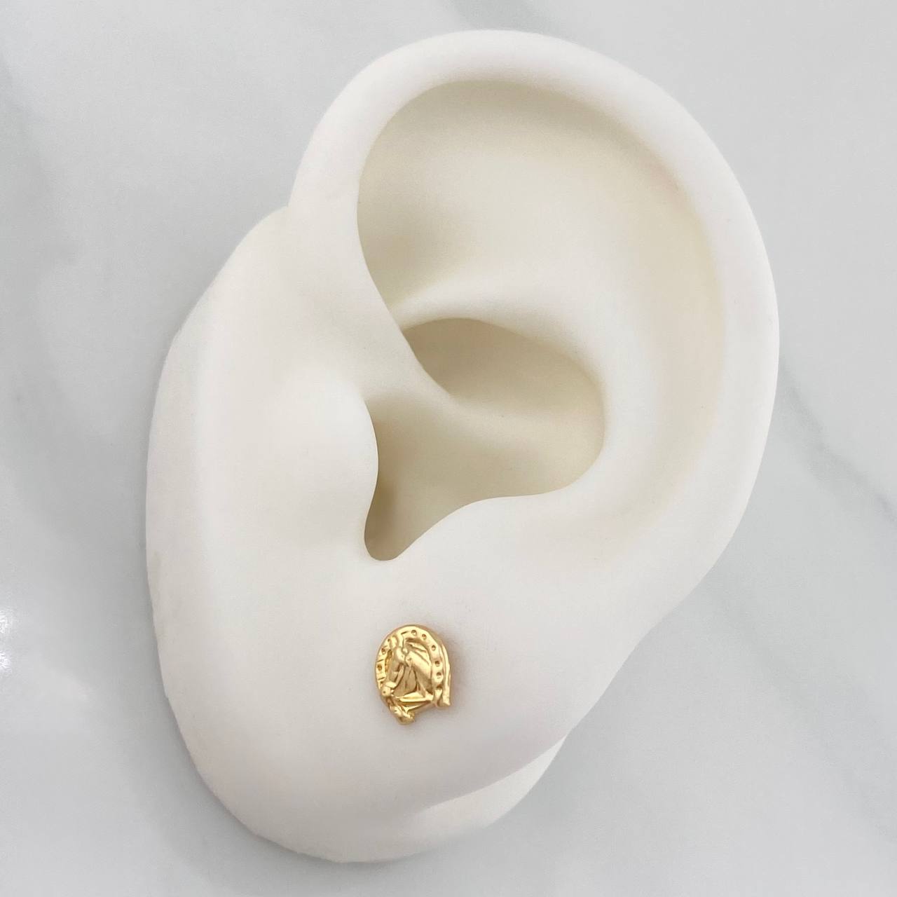 Topos Herradura Caballo 0.65 g / in / 3.2 mm Oro Amarillo 18K