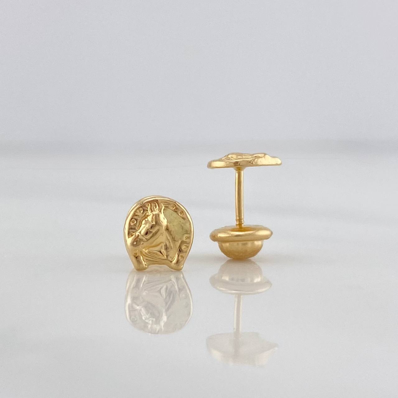 Topos Herradura Caballo 0.65 g / in / 3.2 mm Oro Amarillo 18K