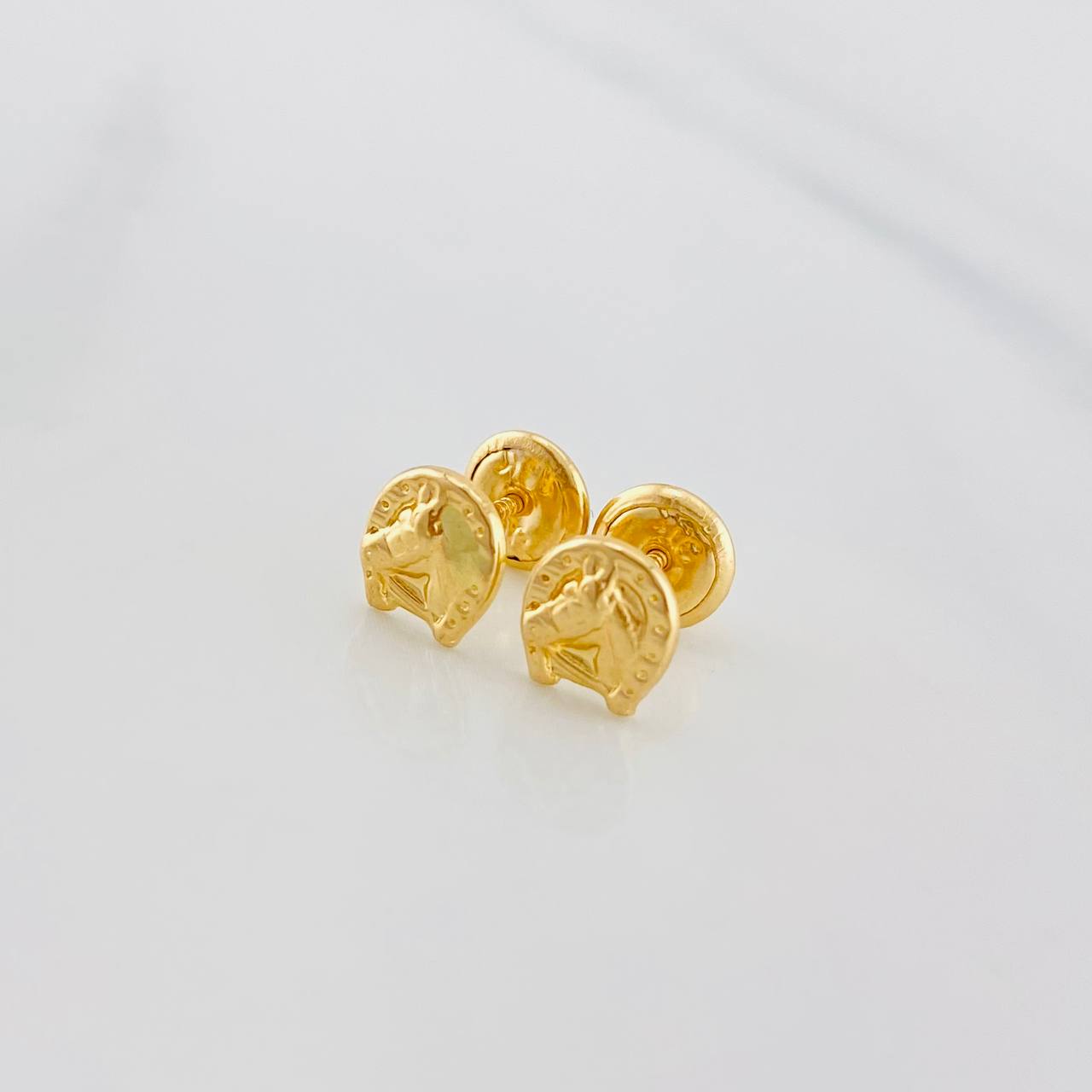 Topos Herradura Caballo 0.65 g / in / 3.2 mm Oro Amarillo 18K