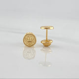 Stud Earrings Corona 0.7 g / in / 6.17 mm Yellow Gold 18K