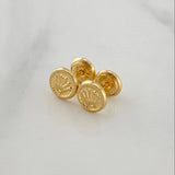 Stud Earrings Corona 0.7 g / in / 6.17 mm Yellow Gold 18K