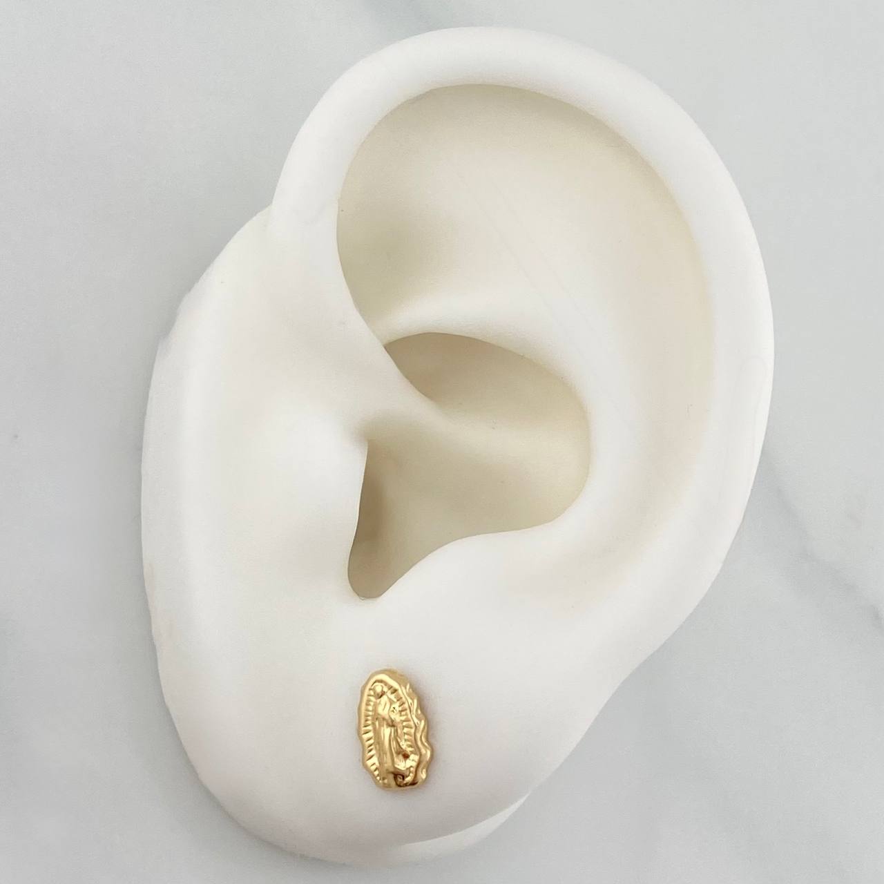 Topos Silueta Virgen De Guadalupe 0.8 g / in / 5 mm Oro Amarillo 18K