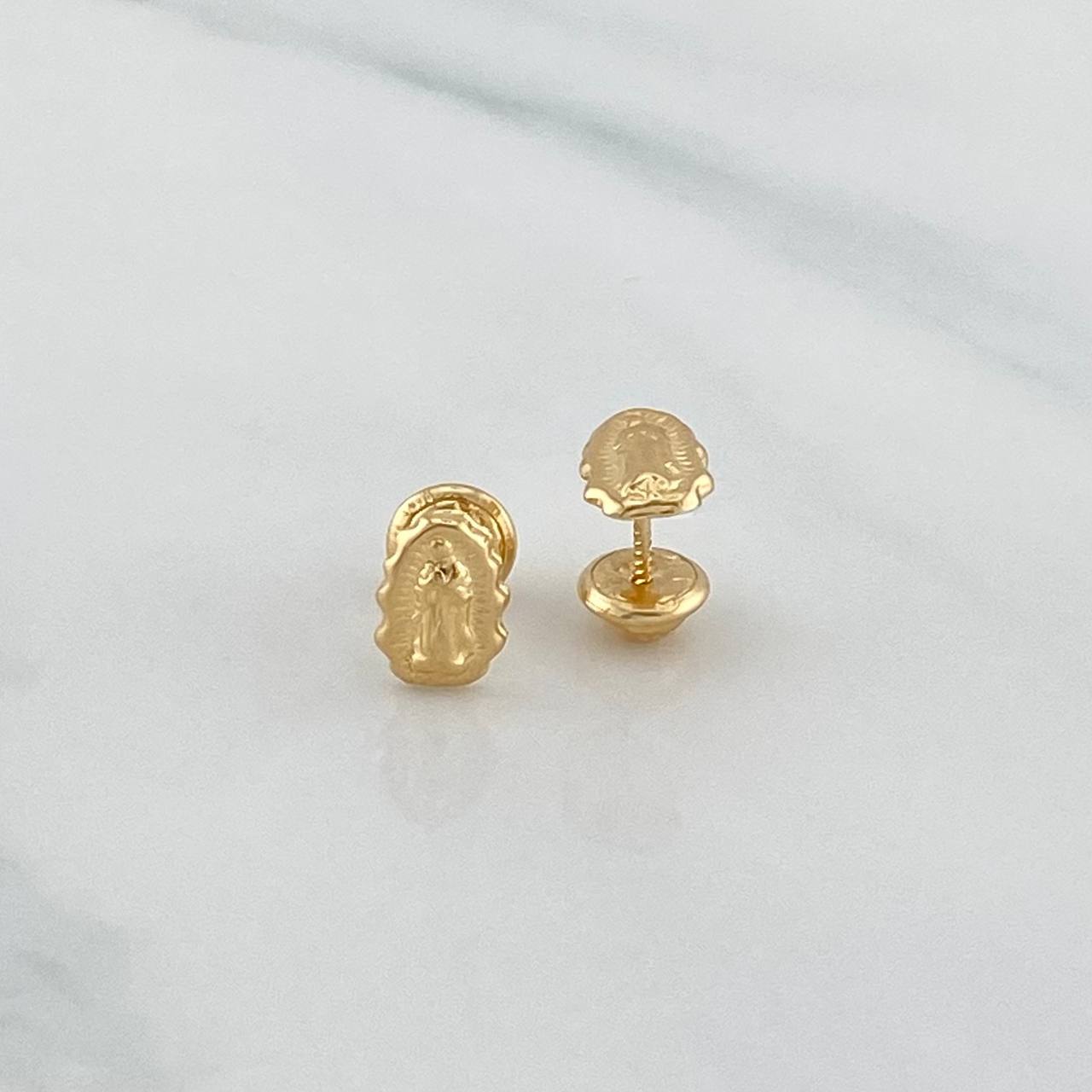 Topos Silueta Virgen De Guadalupe 0.8 g / in / 5 mm Oro Amarillo 18K