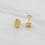 Stud Earrings Virgen De Guadalupe 0.7 g / in / 7.3 mm Yellow Gold 18K