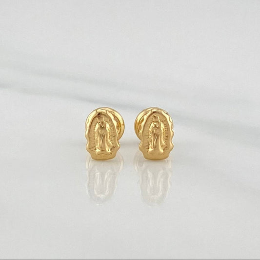 Stud Earrings Virgen De Guadalupe 0.7 g / in / 7.3 mm Yellow Gold 18K