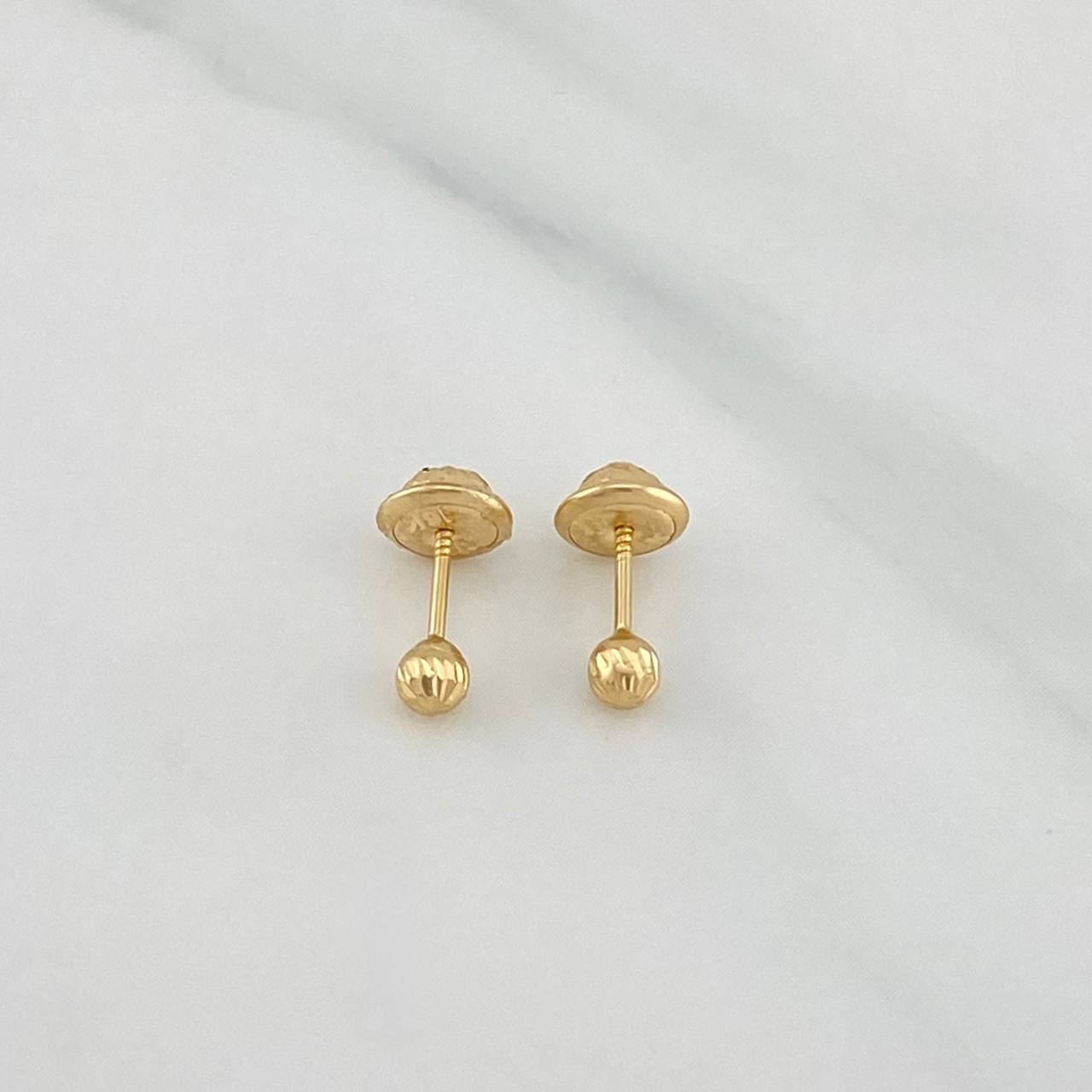 Topos Bola Diamantada 0.45 g / in / 3 mm Oro Amarillo 18K